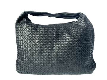 Bottega Veneta Intrecciato Hobo Bag Large Black Lambskin leather