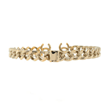 CC Chain Link Choker Necklace Metal