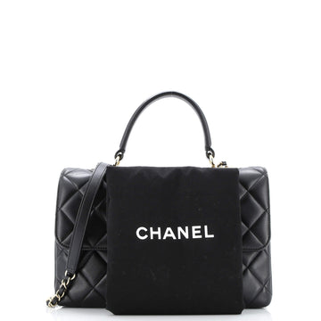Trendy CC Top Handle Bag Quilted Lambskin Medium