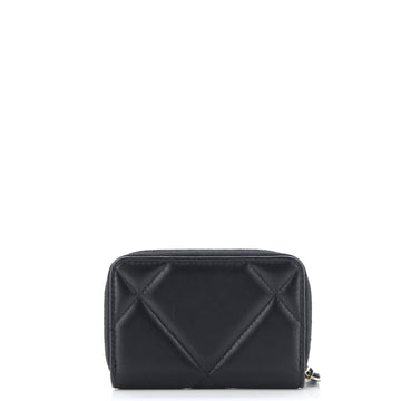 19 Zip Coin Purse Quilted Leather