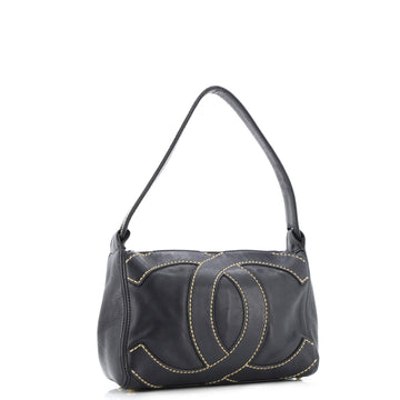 CC Stitch Shoulder Bag Leather Small