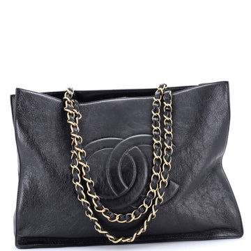 Timeless CC Chain Shopping Tote Shiny Aged Calfskin Large