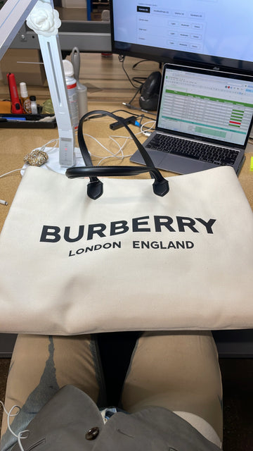 Lewes Logo Tote canvas/Leather XL