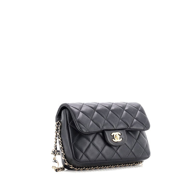 My Precious Pearls Chain Flap Bag Quilted Lambskin Medium