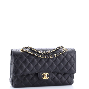 Classic Double Flap Bag Quilted Caviar Medium