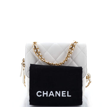 Chain Melody Flap Backpack Quilted Lambskin Small