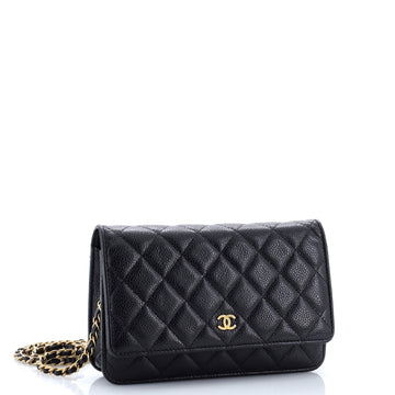 Wallet on Chain Quilted Caviar