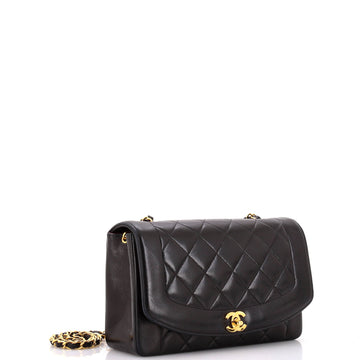 Vintage Diana Flap Bag Quilted Lambskin Medium