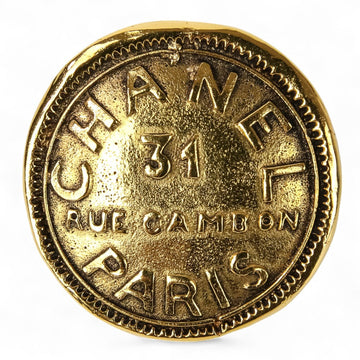 Chanel 31 Rue Cambon Logo Brooch