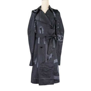 Chanel Logo Jacquard Silk Trench Coat