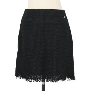 Chanel Coco Mark Cutoff Tweed Mini Skirt