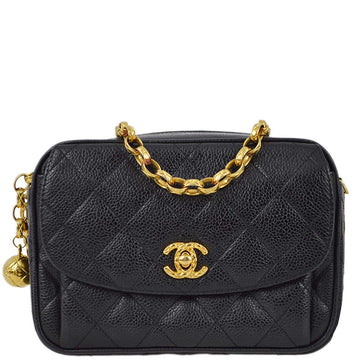 Top Quality Chanel 1994-1997 Black Leather Skin Camera Bag Mini