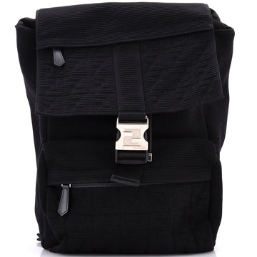 Fendiness Backpack Zucca Jacquard and Mesh Medium