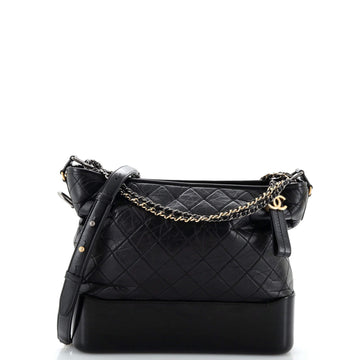 CHANEL Gabrielle Hobo Quilted Aged Calfskin Large