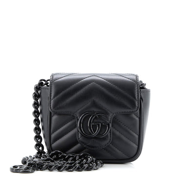 GG Marmont Flap Belt Bag Matelasse Leather Mini