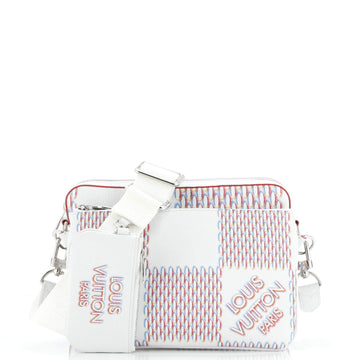Trio Messenger Bag Limited Edition Damier Spray Leather