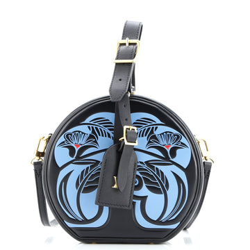Petite Boite Chapeau Bag Anachro Bleu Printed Calfskin