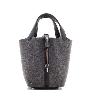 Picotin Lock Bag Felt with Leather PM