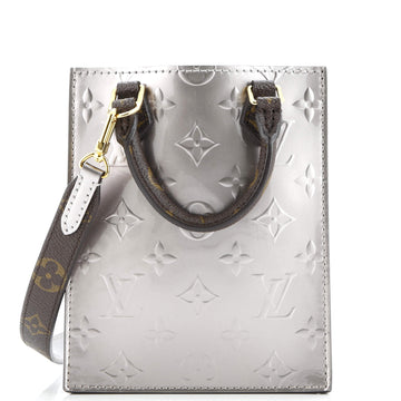 Petit Sac Plat Bag Monogram Vernis with Monogram Canvas