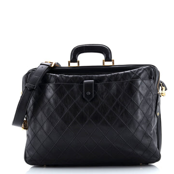 Vintage Diamond Stitch Weekender Quilted Leather Large