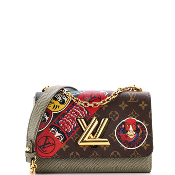 Twist Handbag Limited Edition Kabuki Stickers Monogram Canvas and Epi Leather MM