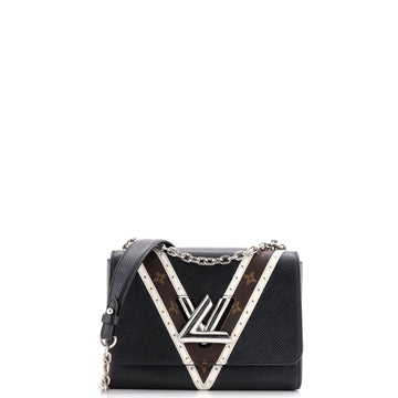 Twist Handbag Epi Leather with Monogram Canvas and Studded Leather MM