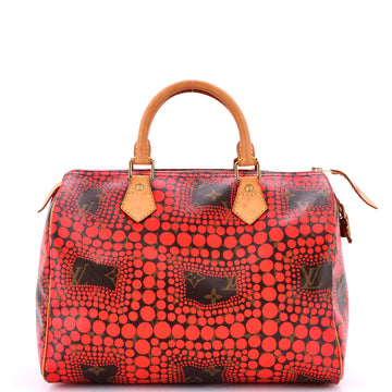 Speedy Handbag Limited Edition Kusama Town Monogram Canvas 30