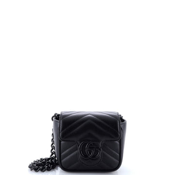 GG Marmont Flap Belt Bag Matelasse Leather Mini