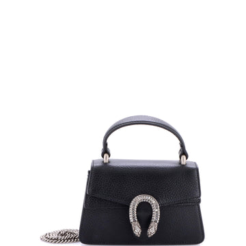 Dionysus Top Handle Bag Leather with Crystals Mini