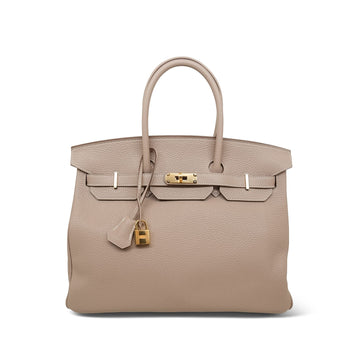 Birkin 35 Argile leather  Q Square Stamp