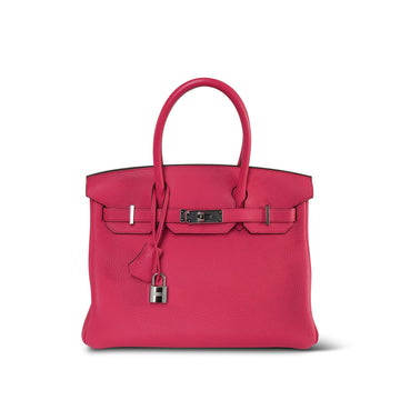 Birkin 30 Framboise? Veau Togo Palladium Plated D Stamp