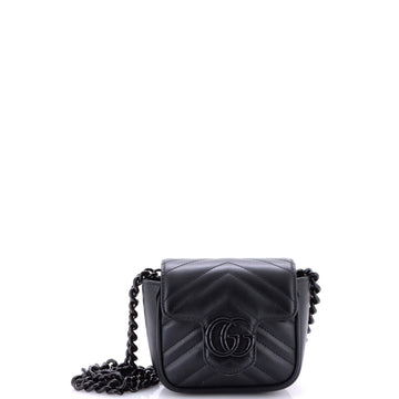 GG Marmont Flap Belt Bag Matelasse Leather Mini