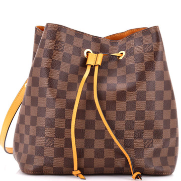 NeoNoe Handbag Damier with Leather MM