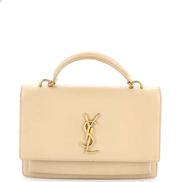 Sunset Top Handle Shoulder Bag Leather Medium