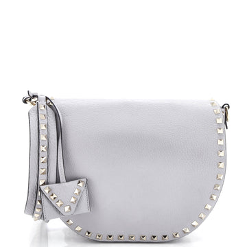Rockstud Saddle Crossbody Bag Leather Small