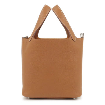 HERMES Picotin Lock PM Taurillon Leather Hand Bag Gold