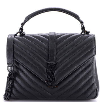 Classic Monogram College Bag Matelasse Chevron Leather Medium