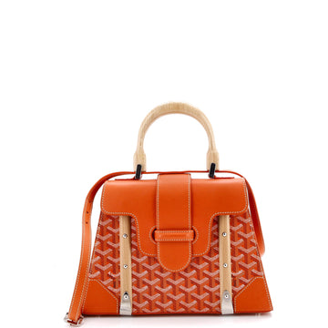 Saigon Top Handle Bag Coated Canvas with Leather PM