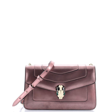 Serpenti Forever Shoulder Bag Metallic Leather Small