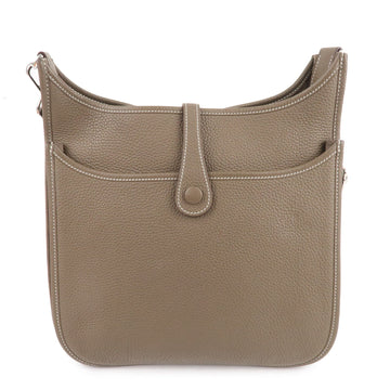 HERMES Taurillon Leather Evelyne 3PM Shoulder Bag Etoupe