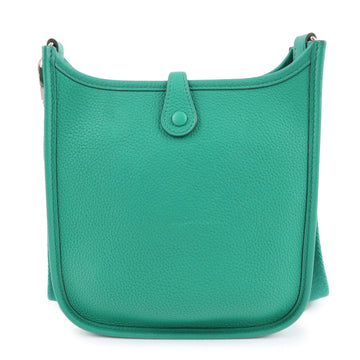 HERMES Taurillon Leather Evelyne TPM Amazon Shoulder Bag Green