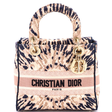 Lady D-Lite Bag Embroidered Canvas Medium