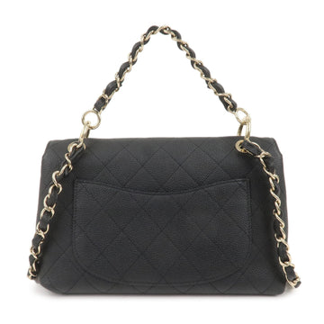 Top Quality Chanel Matelasse Leather Skin 2Way Chain Shoulder Bag Black