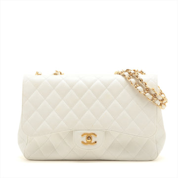 Top Quality Chanel DECAMATRASE Leather S Single Flap Double Chain Bag White Gold  11th