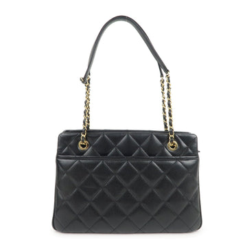 Top Quality Chanel Matelasse Leather Skin Chain Tote Bag Black A67294