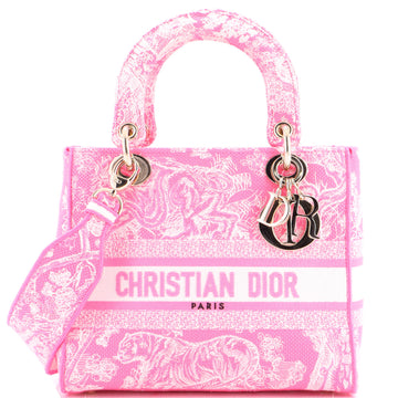 Toile de Jouy Lady D-Lite Bag Embroidered Canvas
