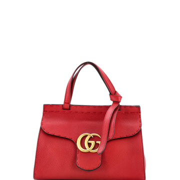 GG Marmont Top Handle Bag Leather Mini