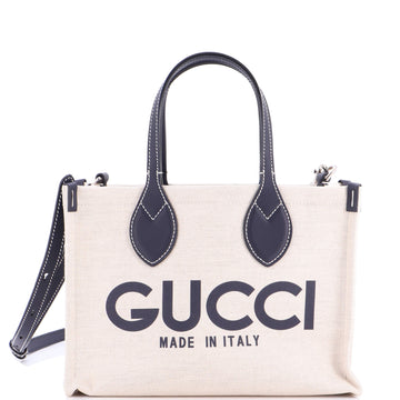 Logo Shopper Tote Printed Canvas Small