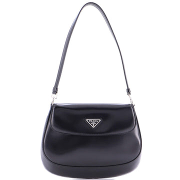 Cleo Flap Shoulder Bag Spazzolato Leather Small
