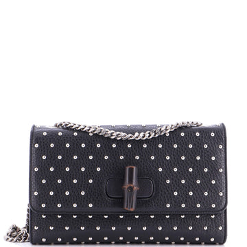 Miss Bamboo Shoulder Bag Studded Leather Medium